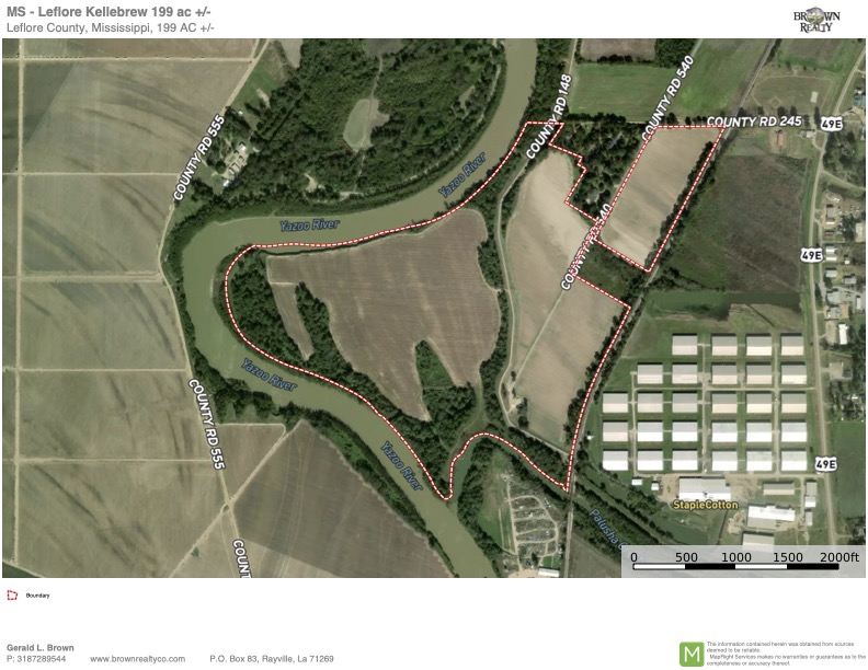 199 acres in Leflore County, Mississippi Brown Realty Co